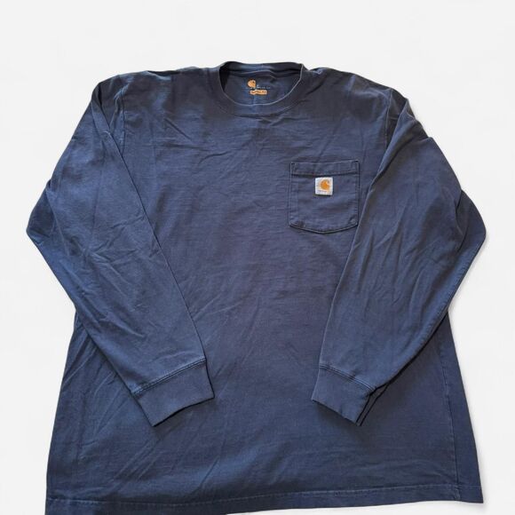 Carhartt Men's Navy and Blue T-shirt - Picture 1 of 4